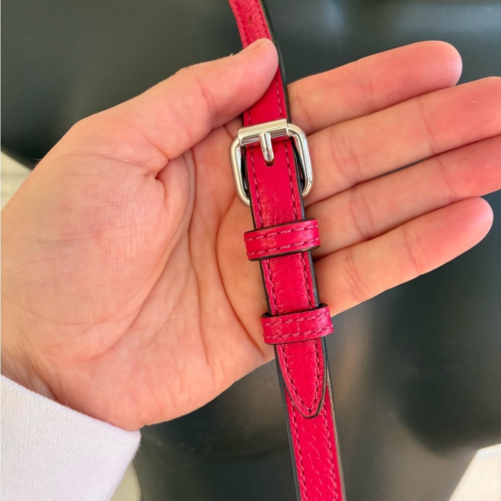 REBECCA MINKOFF Mini 5 Zip Leather Crossbody Bag in Bright Fuchsia, NEW W/ TAGS - Picture 5 of 10